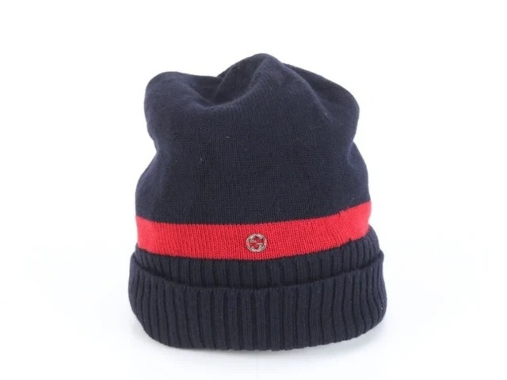 Gucci Interlocking G Stripe Knit Beanie - Gucci Interlocking G Stripe Knit Beani